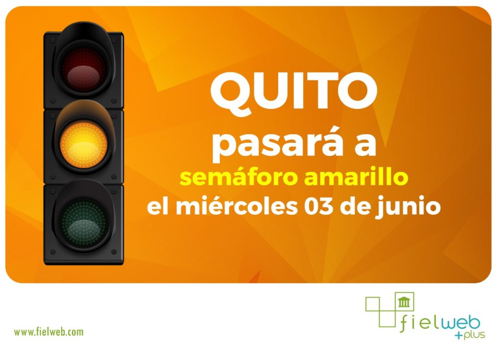 Quito pasará a semáforo amarillo el 3 de junio de 2020.