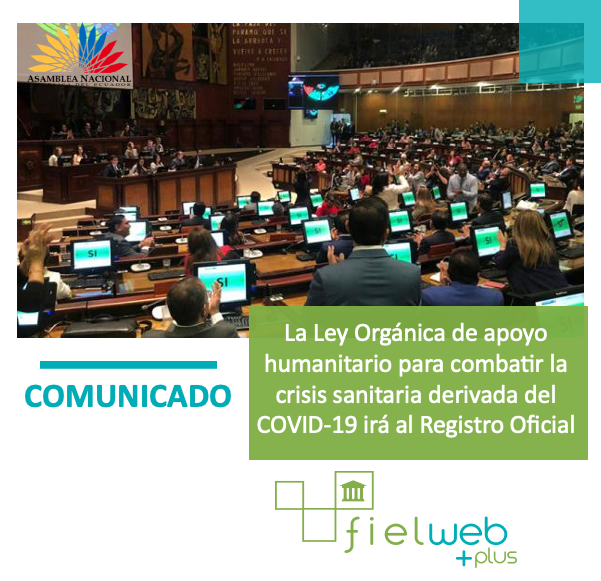 Se aprobó el proyecto de Ley Orgánica de apoyo humanitario para combatir la crisis sanitaria derivada del COVID-19