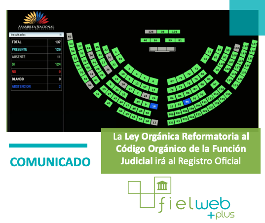 Se trató la Objeción parcial del Ejecutivo al proyecto de Ley Orgánica Reformatoria al Código Orgánico de la Función Judicial