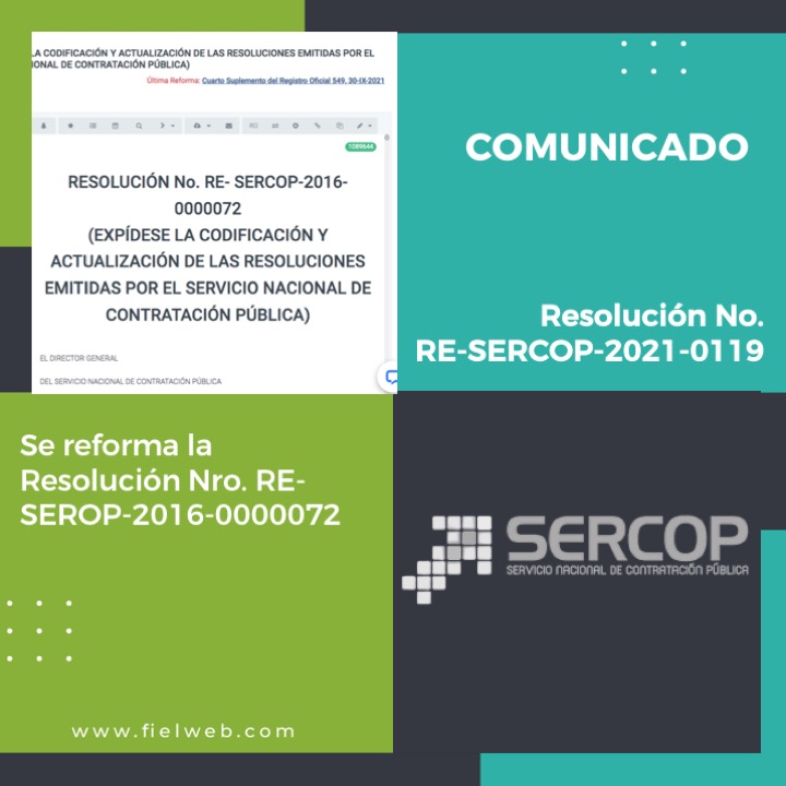 Resolución No. RE-SERCOP-2021-0119