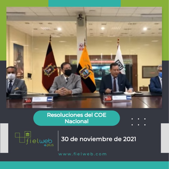 Resoluciones COE Nacional 30 de noviembre de 2021