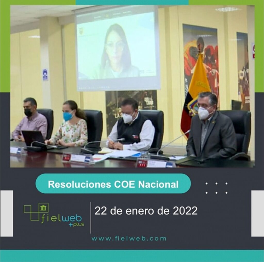 Resoluciones COE Nacional 22 de enero de 2022