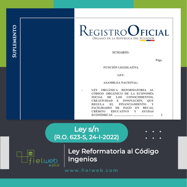 Ley Reformatoria al Código Ingenios