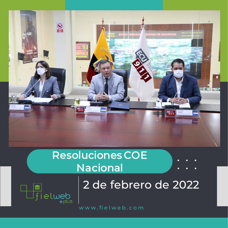 RESOLUCIONES COE NACIONAL 2 DE FEBRERO DE 2022