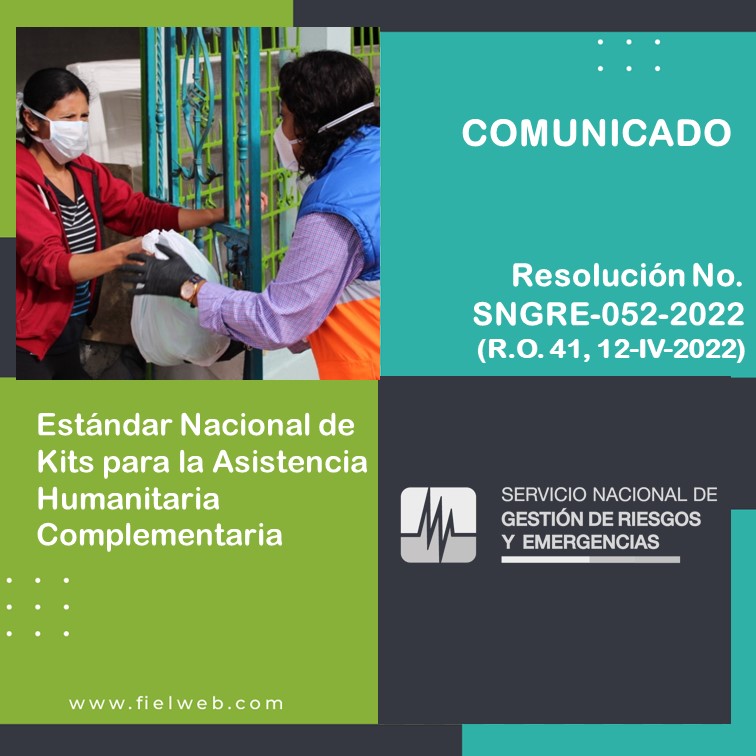 Estándar Nacional de Kits para la Asistencia Humanitaria Complementaria