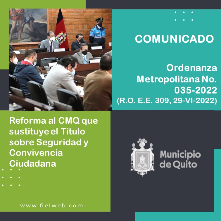 Ordenanza Metropolitana No. 035-2022