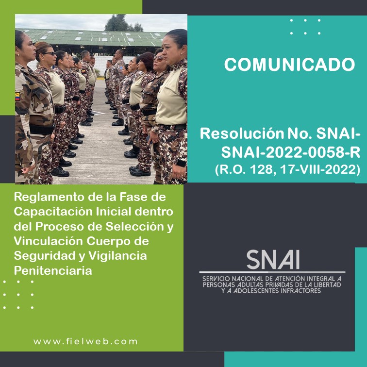 Resolución No. SNAI-SNAI-2022-0058-R
