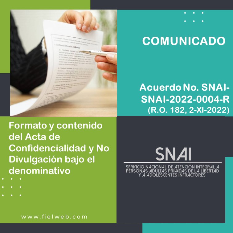 Acuerdo No. SNAI-SNAI-2022-0004-R