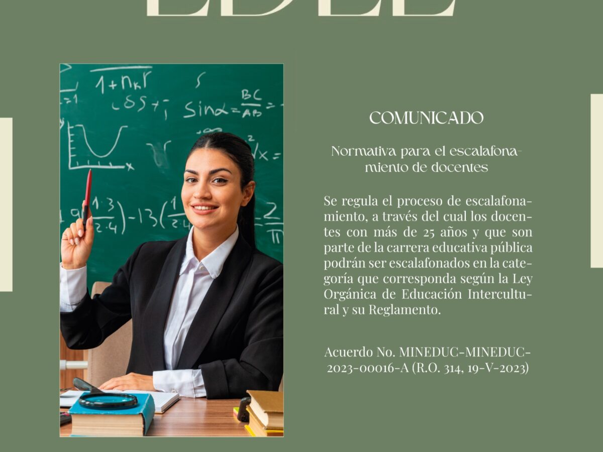 Normativa para el escalafonamiento de docentes