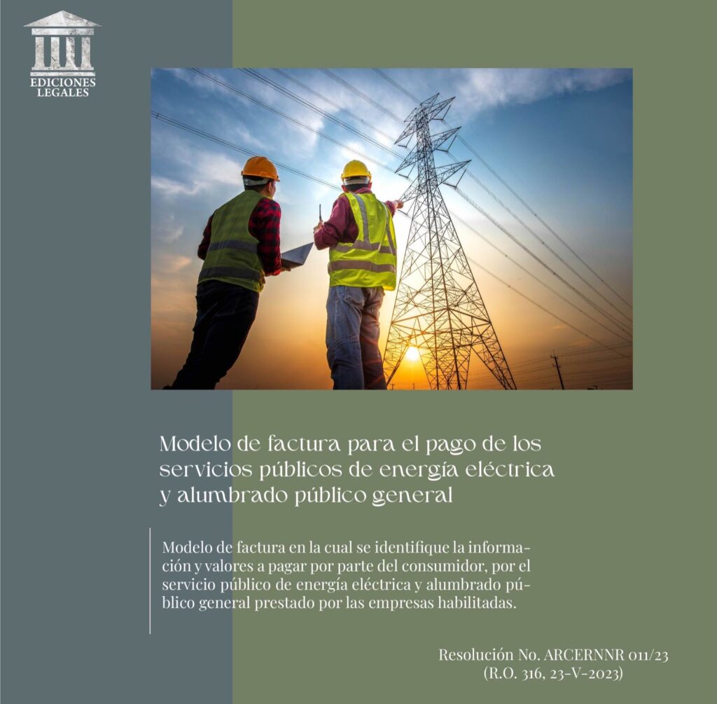 Modelo de factura para el pago de energía eléctrica y alumbrado público general