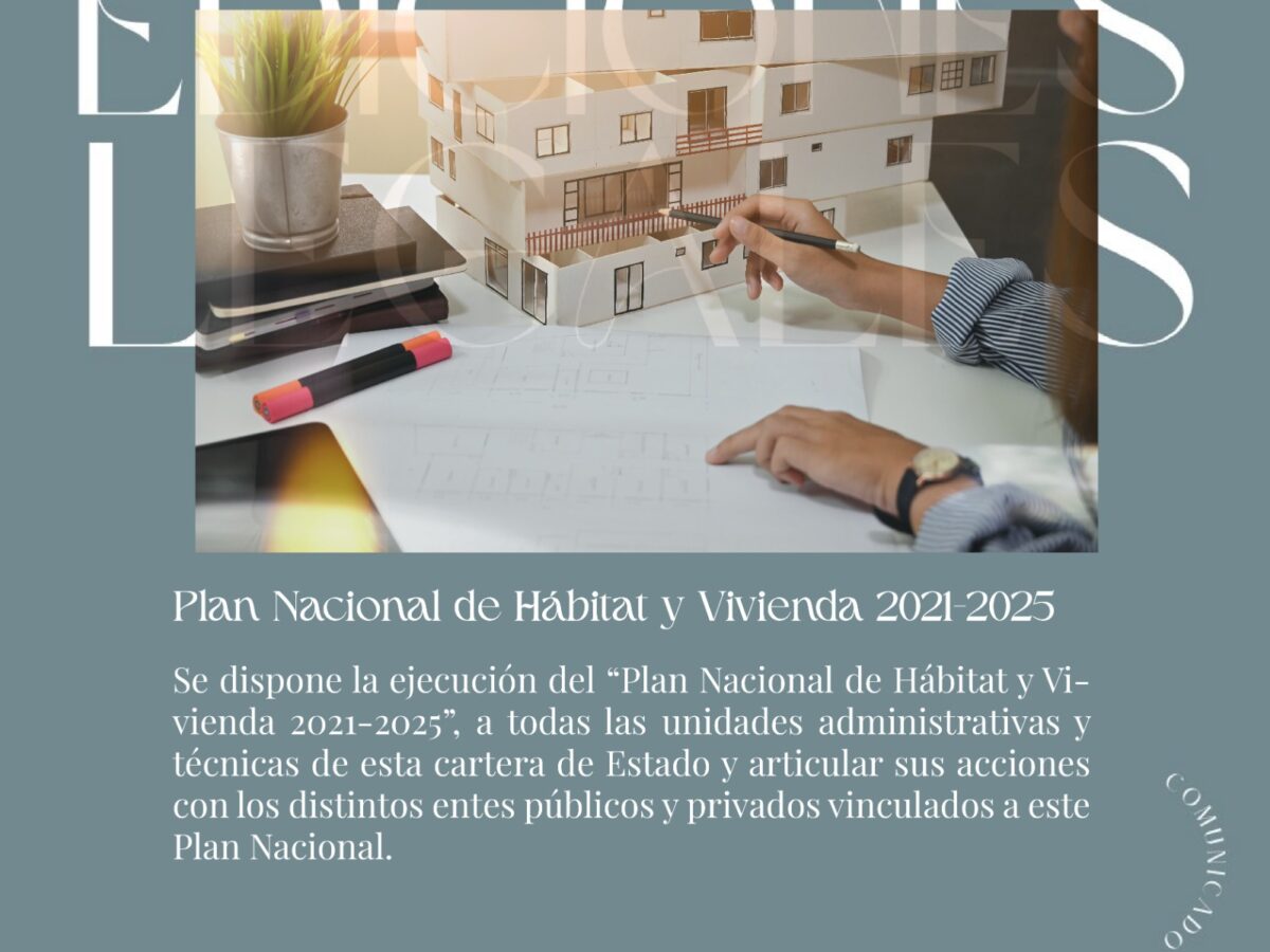 Plan Nacional de Hábitat y Vivienda 2021-2025